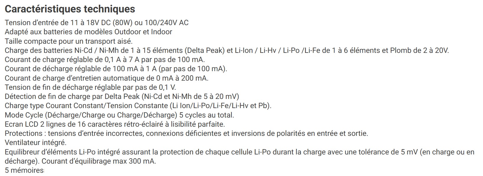 descriptif Chargeur T2M Wizard 2X